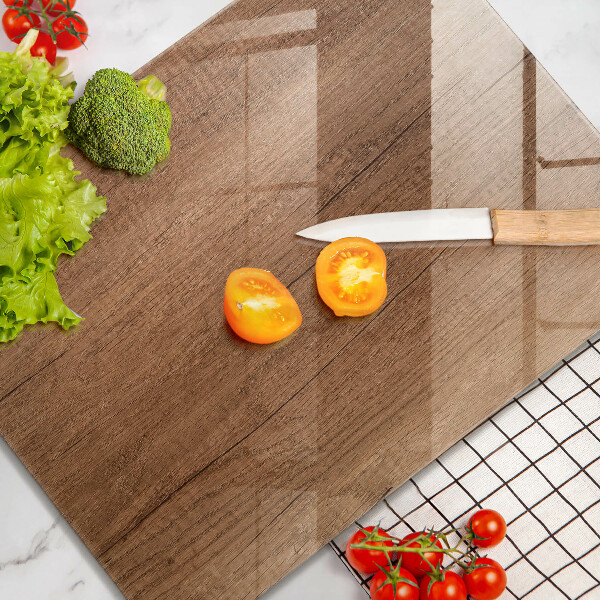 Glass worktop saver Wood texture