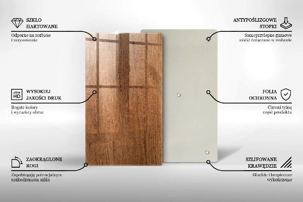 Glass worktop saver Wood texture