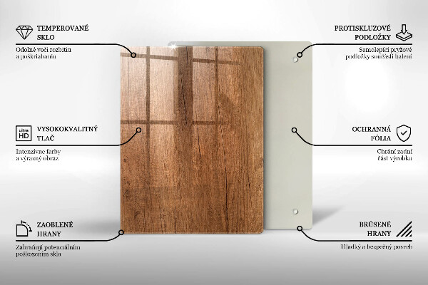 Glass worktop saver Wood texture