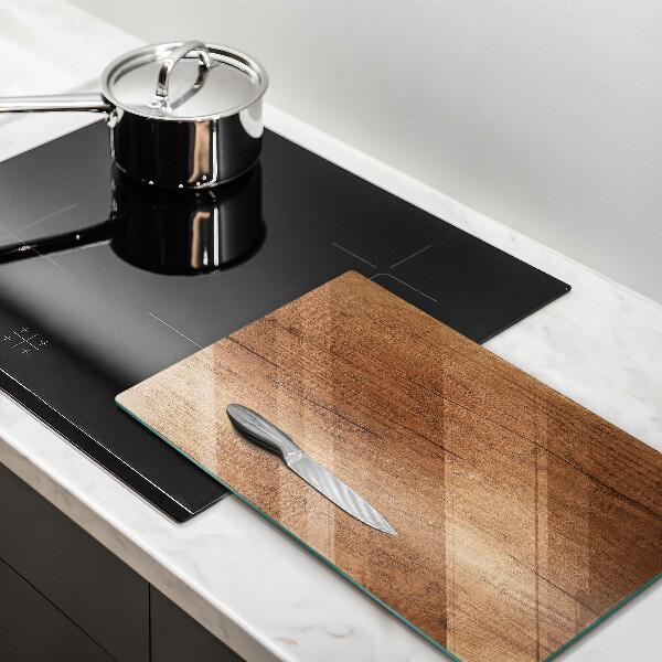 Glass worktop saver Wood texture