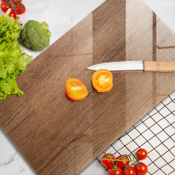 Glass worktop saver Wood texture