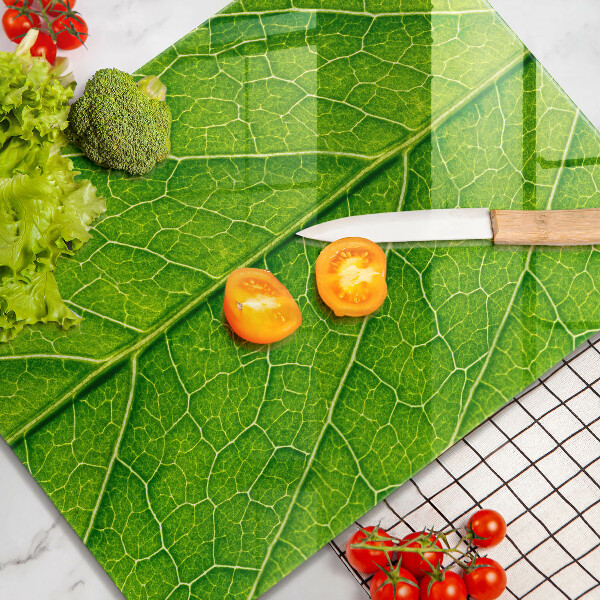 Glass worktop saver Leaf lines nature