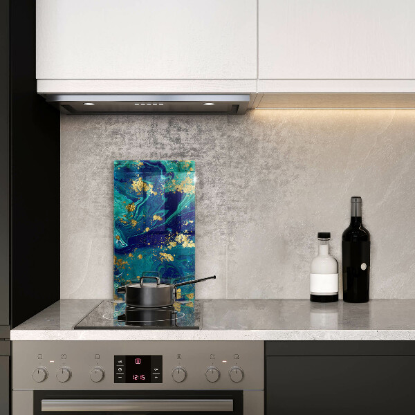 Glass worktop saver Abstraction with gold