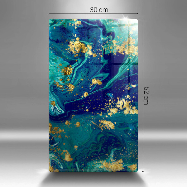 Glass worktop saver Abstraction with gold