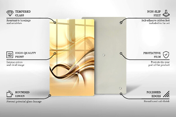 Glass worktop saver Abstraction of smoke