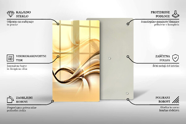 Glass worktop saver Abstraction of smoke