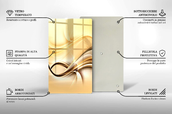 Glass worktop saver Abstraction of smoke