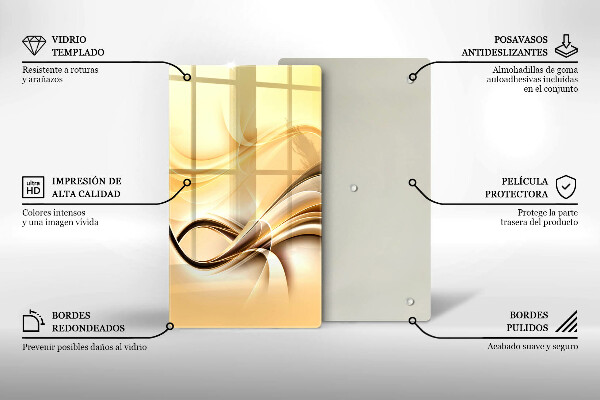 Glass worktop saver Abstraction of smoke