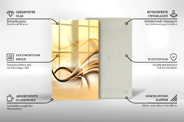 Glass worktop saver Abstraction of smoke