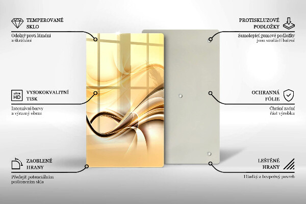 Glass worktop saver Abstraction of smoke