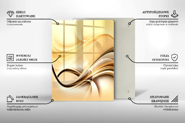 Glass worktop saver Abstraction of smoke