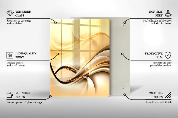 Glass worktop saver Abstraction of smoke