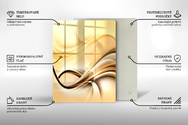 Glass worktop saver Abstraction of smoke