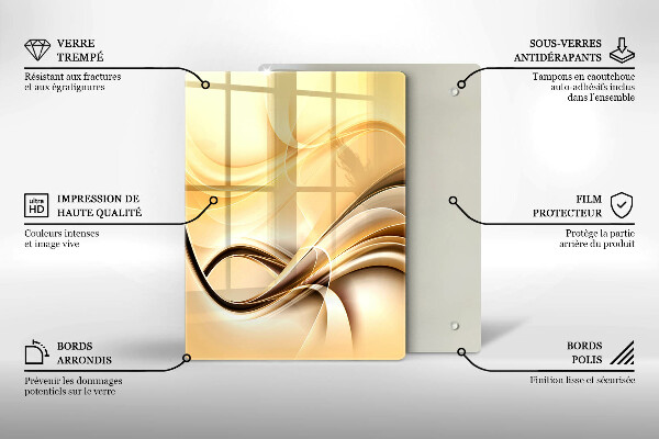 Glass worktop saver Abstraction of smoke