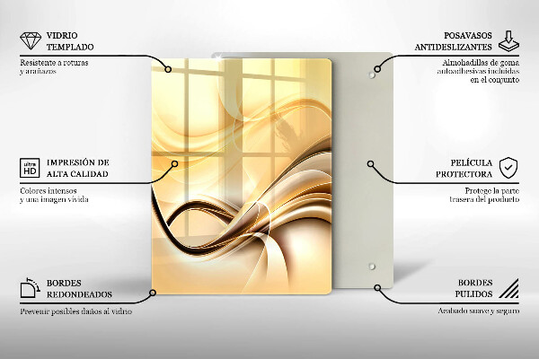 Glass worktop saver Abstraction of smoke