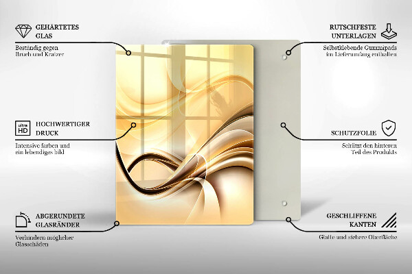 Glass worktop saver Abstraction of smoke