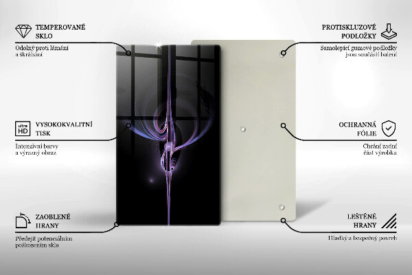 Glass worktop saver Modern abstraction