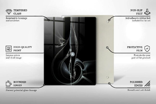 Glass worktop saver Modern abstraction