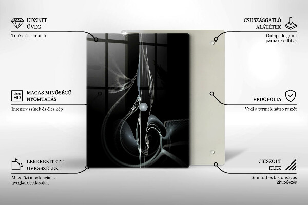 Glass worktop saver Modern abstraction
