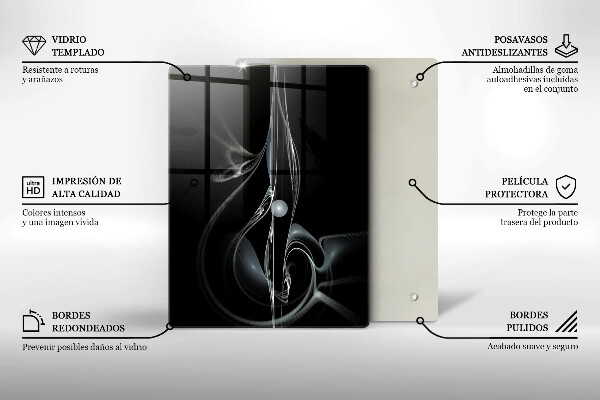 Glass worktop saver Modern abstraction