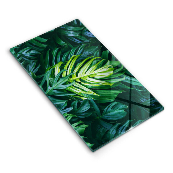 Glass worktop saver Monstera wild leaves