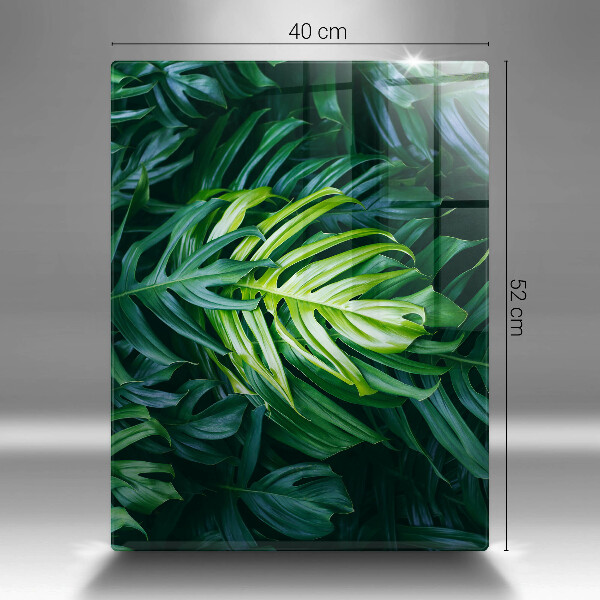 Glass worktop saver Monstera wild leaves