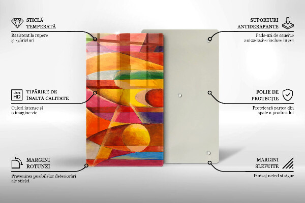 Glass worktop saver Colorful abstraction