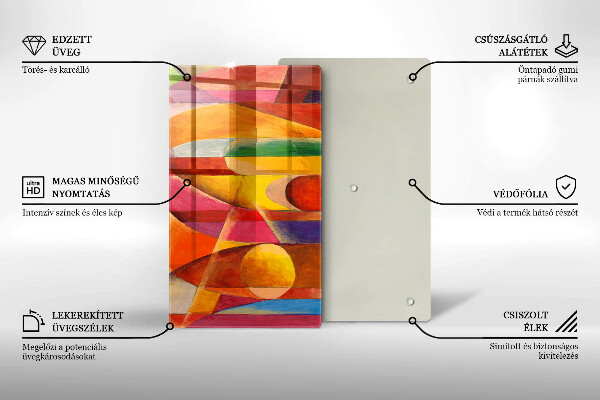 Glass worktop saver Colorful abstraction