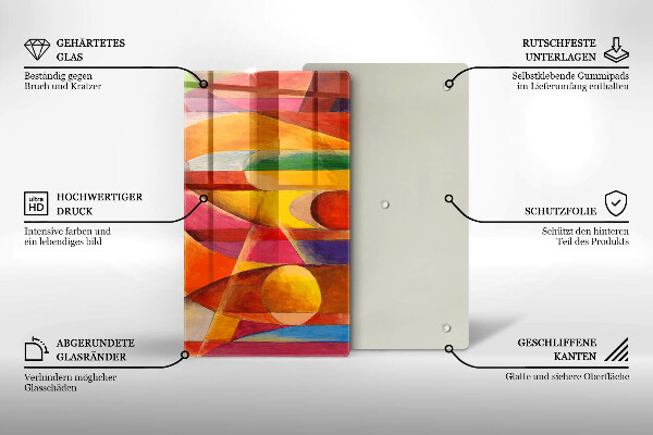 Glass worktop saver Colorful abstraction