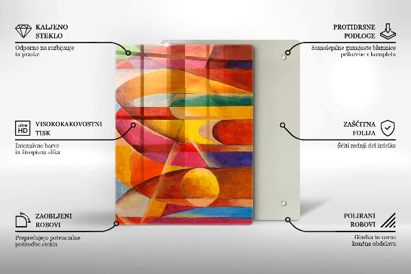 Glass worktop saver Colorful abstraction