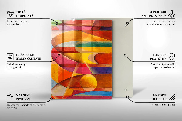 Glass worktop saver Colorful abstraction