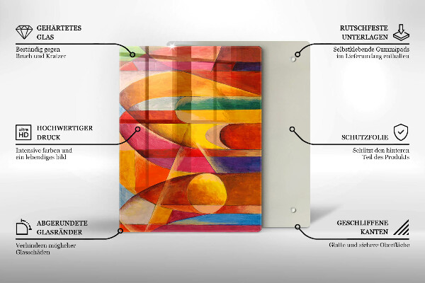 Glass worktop saver Colorful abstraction