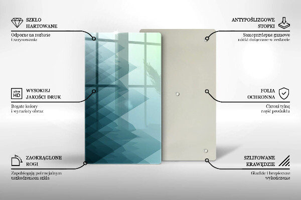 Glass worktop saver Abstract mountains