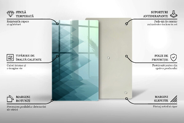 Glass worktop saver Abstract mountains