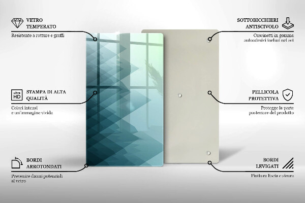 Glass worktop saver Abstract mountains