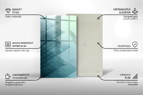 Glass worktop saver Abstract mountains