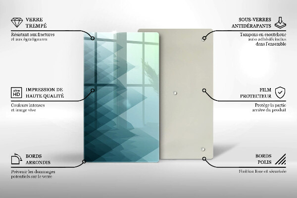 Glass worktop saver Abstract mountains