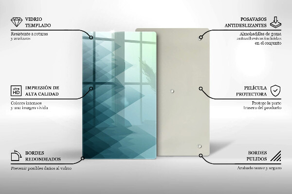 Glass worktop saver Abstract mountains