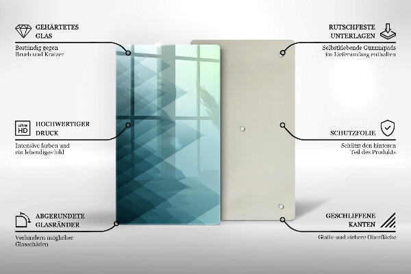 Glass worktop saver Abstract mountains