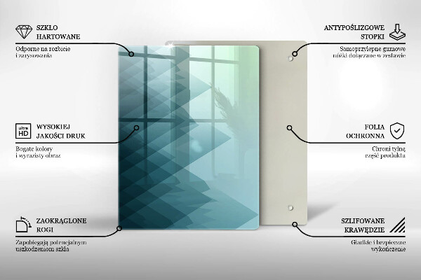 Glass worktop saver Abstract mountains