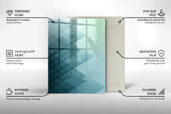 Glass worktop saver Abstract mountains