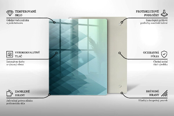 Glass worktop saver Abstract mountains