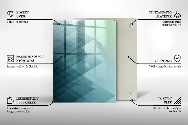 Glass worktop saver Abstract mountains