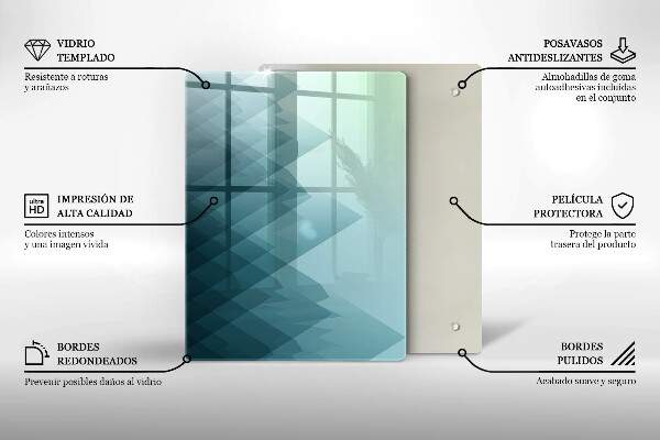 Glass worktop saver Abstract mountains