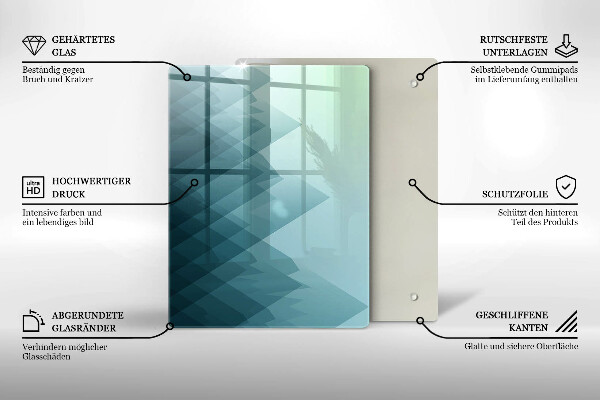 Glass worktop saver Abstract mountains
