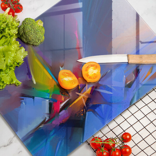 Glass worktop saver Painted abstraction