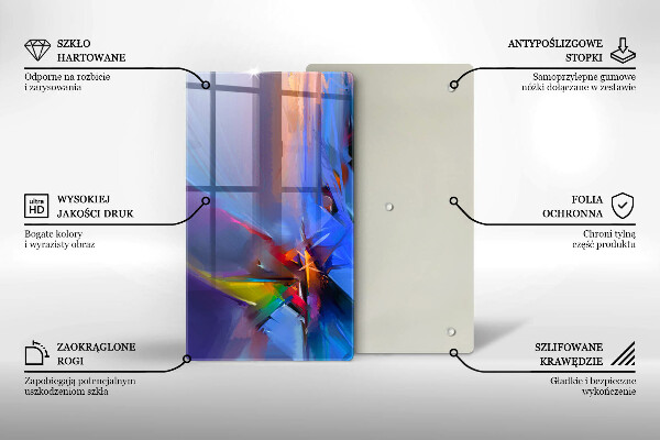 Glass worktop saver Painted abstraction