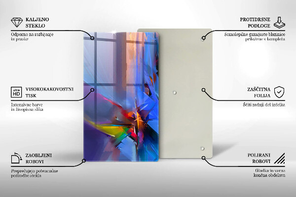 Glass worktop saver Painted abstraction