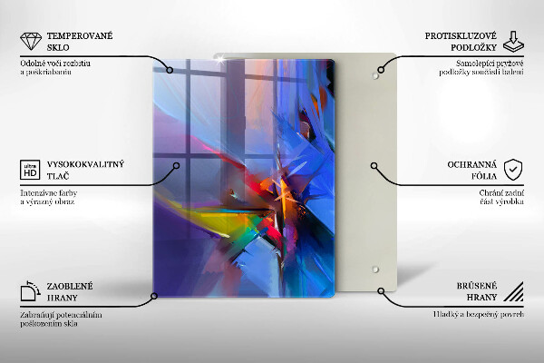 Glass worktop saver Painted abstraction