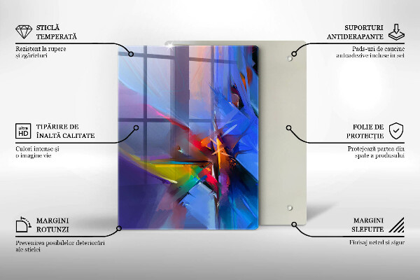 Glass worktop saver Painted abstraction